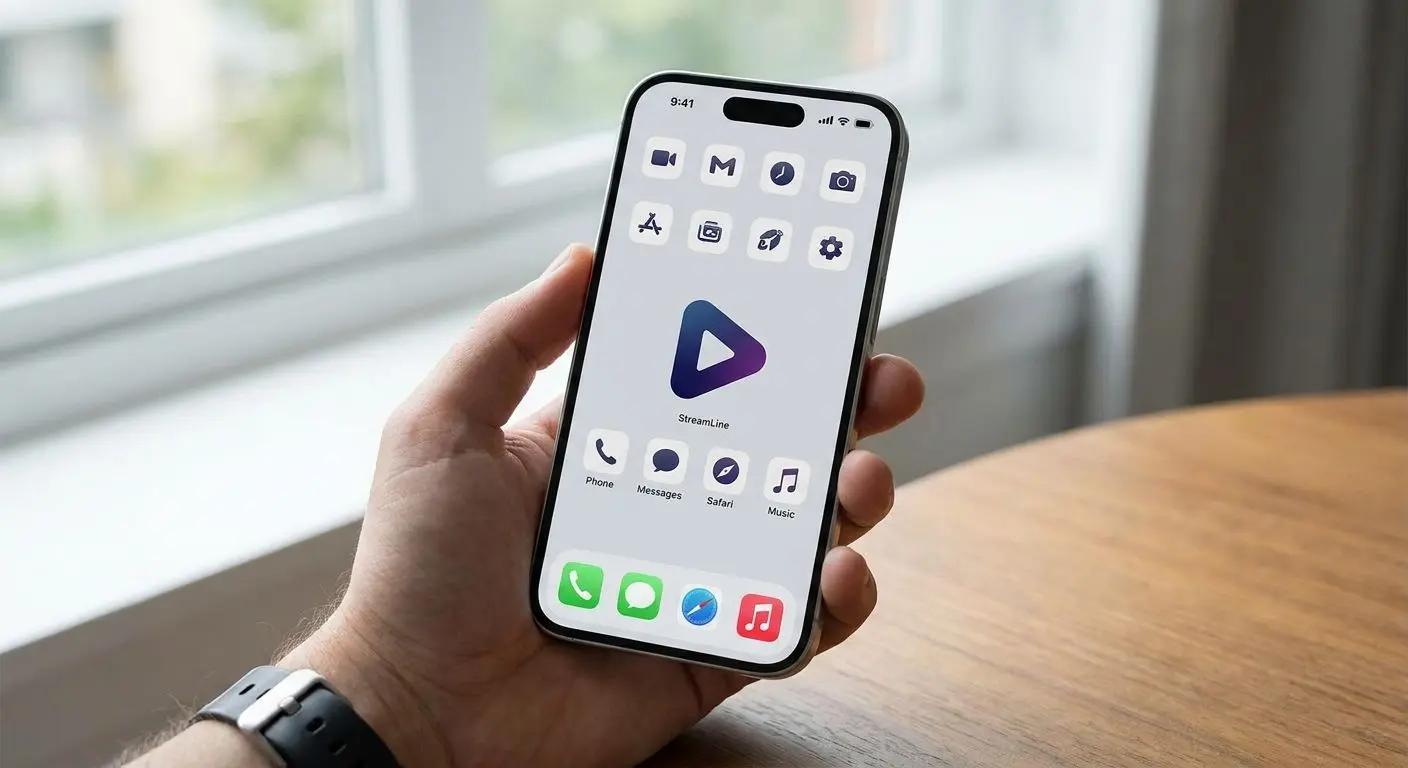 iPhone se zástupcem BetX na domovské obrazovce