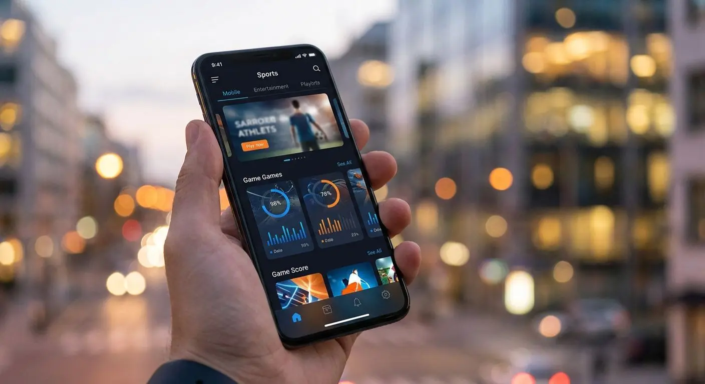 Mobil v ruce se zobrazeným rozhraním BetX v mobilu