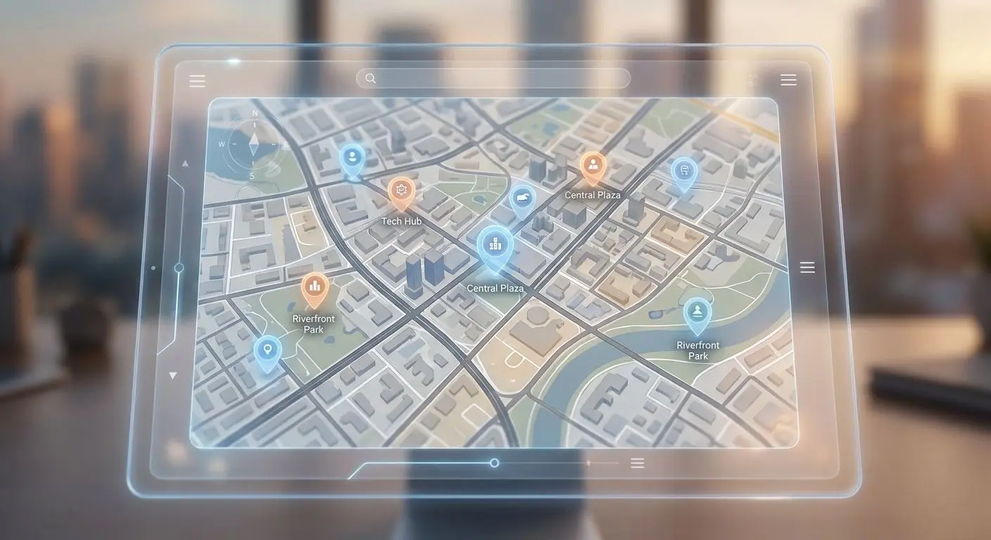 Ilustrační mapa s vyznačenými body terminálů BetX